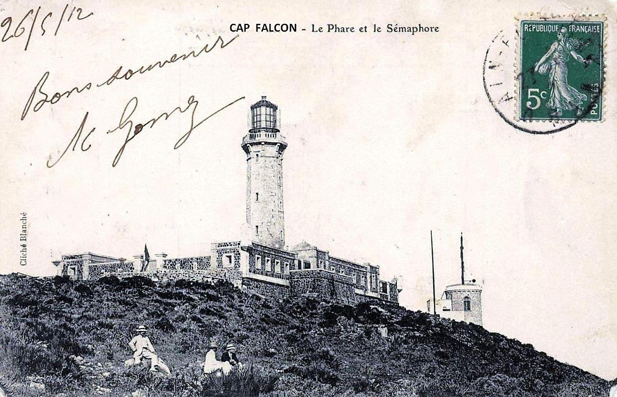 Cap Falcon - Phare  et Semaphore - 1912.jpg